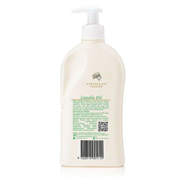 Lanolin Oil Moisturising Cream - Kem Dưỡng Da Mỡ Cừu Chai 500g - Image 3