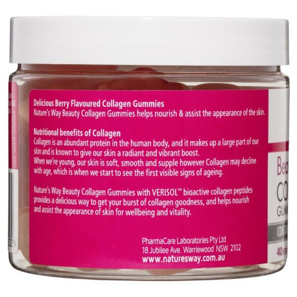 Kẹo dẻo bổ sung collagen Nature's Way Beauty  Collagen gummies của Úc 40 viên - Image 3
