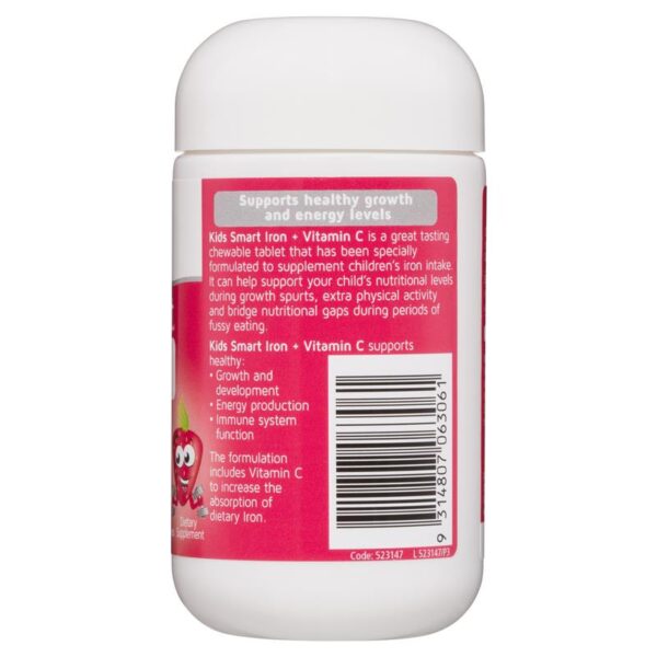 Viên Nhai Bổ Sung Sắt Và Vitamin C Nature's Way Kids Smart Iron + Vitamin C Lọ 50 Viên - Image 3