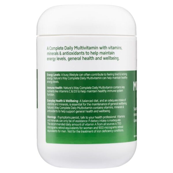 Viên uống vitamin tổng hợp tảo biển Nature’s Way Complete Daily Multivitamin của Úc 200 viên - Image 2
