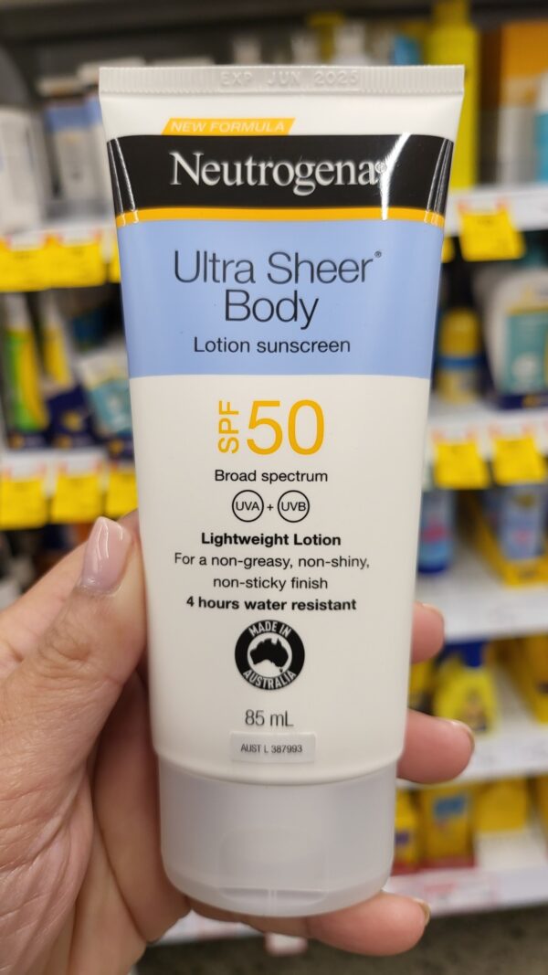 Kem chống nắng Neutrogena Ultra Sheer Body SPF 50+ 85ml - Image 2