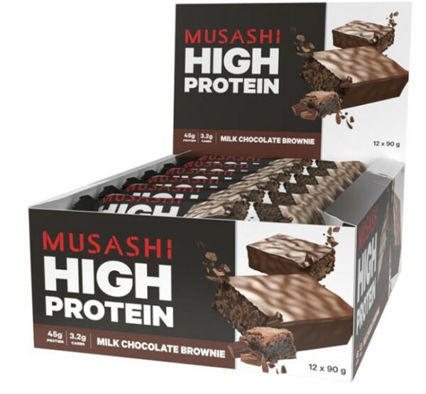 Bánh protein năng lượng cao Musashi High Protein Bar Cookies And Cream 90g - Image 2