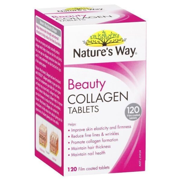 Viên uống hỗ trợ đẹp da Nature's Way Beauty Collagen Tablet của Úc 120 viên - Image 3