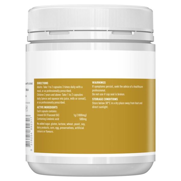 Viên uống dầu hạt lanh Healthy Care Flaxseed Oil 1000mg của Úc 200 viên - Image 3