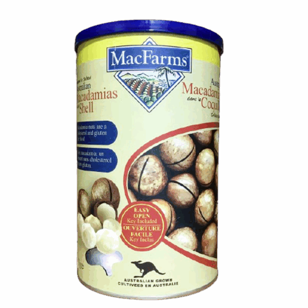 MACFARMS - HẠT MACA NGUYÊN VỎ (HỘP 453G)