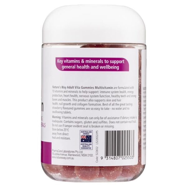 Kẹo dẻo bổ sung vitamin tổng hợp cho người lớn Nature's Way Adult Vita Gummies Multivitamin của Úc 120 viên - Image 3