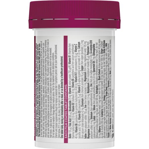 Vitamin tổng hợp cho nữ trên 50 tuổi Swisse Ultivite Women's 50+ của Úc - lọ 60 viên - Image 2