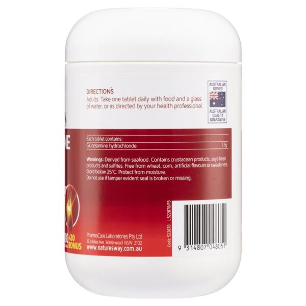 Viên uống Nature’s Way Glucosamine HCL 1500mg của Úc 200 viên - Image 3