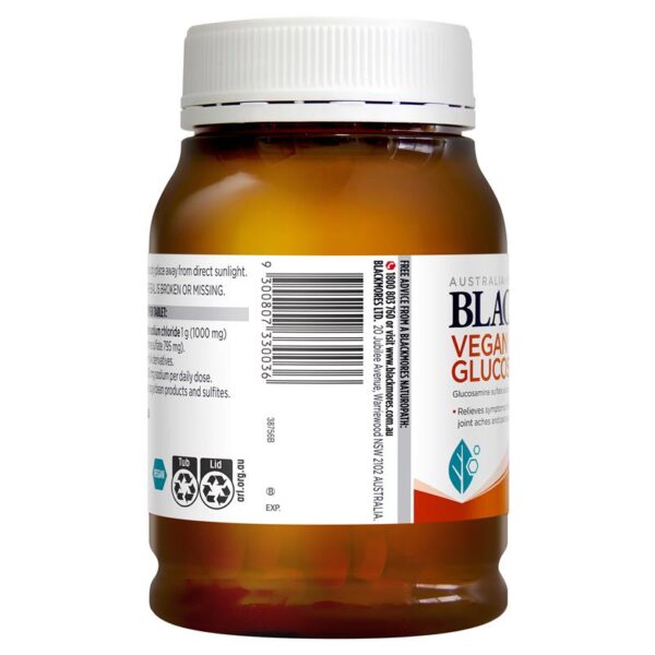 Hỗ trợ bổ khớp cho người ăn chay Blackmores Vegan Glucosamine 1000mg của Úc - lọ 200 viên (date 02/2024) - Image 3