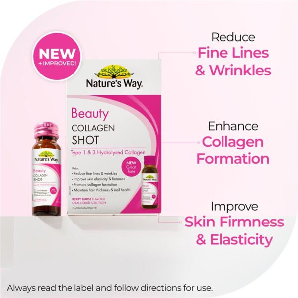 Nature’s Way Beauty Collagen Shot Dạng Nước  Hộp 10 chai x 50ml - Image 3