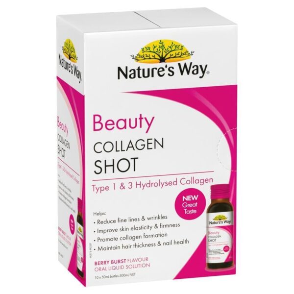 Nature’s Way Beauty Collagen Shot Dạng Nước  Hộp 10 chai x 50ml