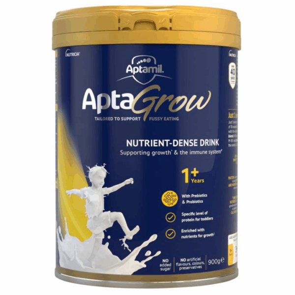 Sữa cho trẻ biếng ăn từ 1 tuổi Aptamil AptaGrow 1+ của Úc hộp 900g