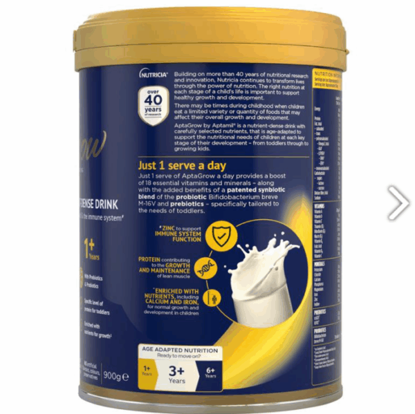Sữa cho trẻ biếng ăn từ 1 tuổi Aptamil AptaGrow 1+ của Úc hộp 900g - Image 2