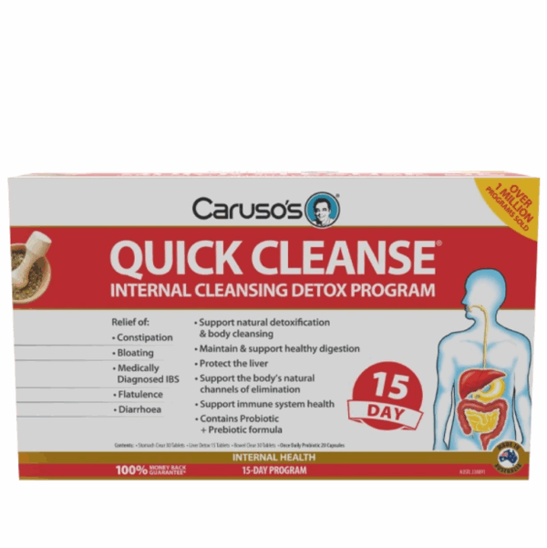 Liệu trình 15 ngày  hỗ trợ thải độc cơ thể Caruso's Quick Cleanse Internal Cleansing Detox Program (15 Day) của Úc - Image 3