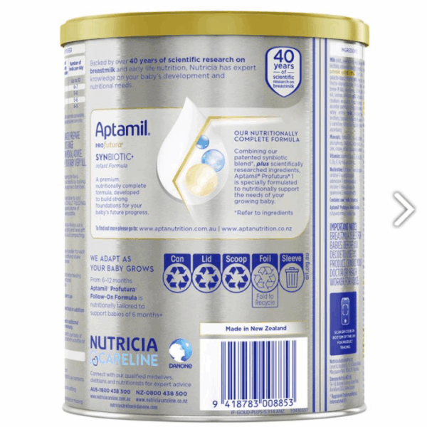 Sữa công thức số 1 Aptamil Profutura Synbiotic+ Stage 1 Infant Formula 900g của Úc cho bé từ 0-6 tháng tuổi - Image 3