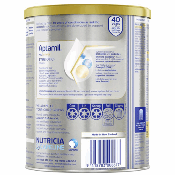 Sữa công thức số 3 Aptamil Profutura Synbiotic+ Stage 3 Toddler 900g của Úc cho bé từ 1-3 tuổi - Image 2