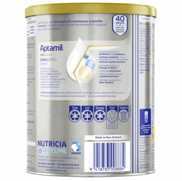 Sữa công thức số 4 Aptamil Profutura Synbiotic+ Stage 4 Nutritional Supplement 900g của Úc cho bé trên 3 tuổi - Image 2