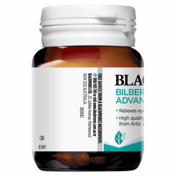 Viên uống bổ mắt Blackmores Bilberry Eye Support Advanced của Úc 30 viên - Image 3