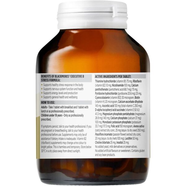 Viên uống hỗ trợ giảm stress Blackmores Executive B Stress Formula của Úc 125 viên - Image 2