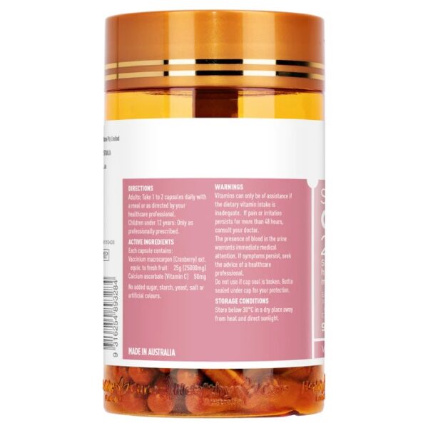 Viên uống hỗ trợ đường tiết niệu Healthy Care Cranberry 25000 của Úc 90 viên - Image 2