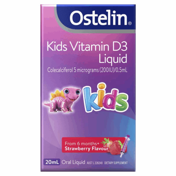 Vitamin D3 dạng nước cho bé từ 6 tháng tuổi Ostelin Kids Vitamin D3 Liquid của Úc 20ml - Image 2