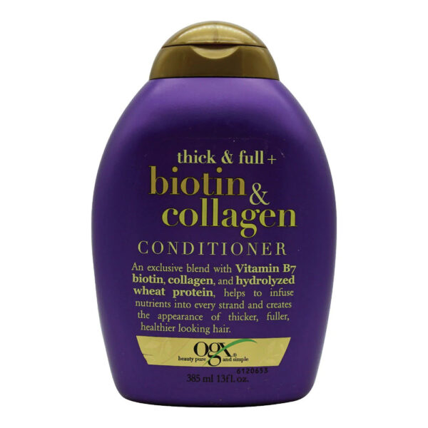 Dầu xả kích thích mọc tóc OGX Thick & Full Biotin & Collagen của Mỹ 385ml - Image 3
