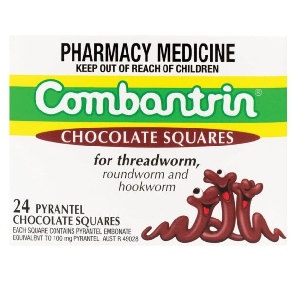Kẹo tẩy giun vị socola Combantrin Chocolate Squares của Úc 24 miếng - Image 2