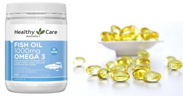 Dầu cá Omega 3 Healthy Care Fish Oil Omega-3 1000mg của Úc 400 viên - Image 2