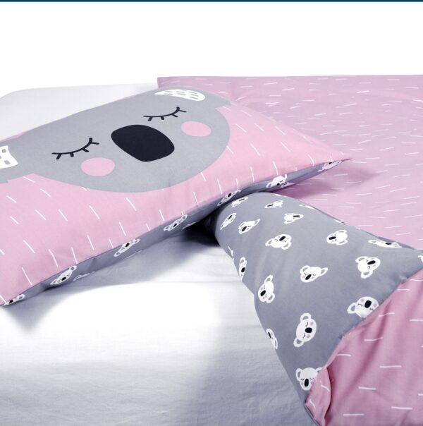 Bộ chăn bông trần và vỏ gối cho trẻ Pink Koala - Image 2