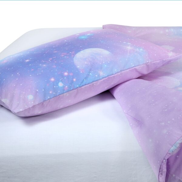 Bộ chăn bông trần và vỏ gối cho trẻ Pink Galaxy - Image 2