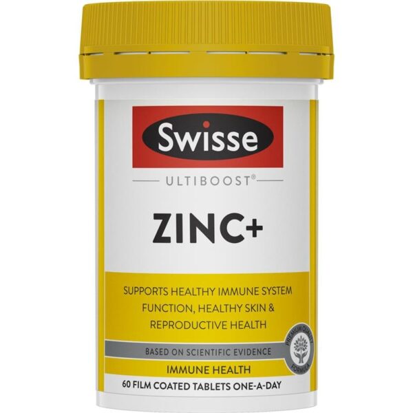 Viên uống bổ sung kẽm Swisse Ultiboost ZinC+ của Úc 60 viên
