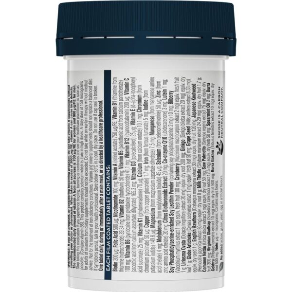 Viên uống bổ sung vitamin tổng hợp cho nam từ 65 tuổi trở lên Swisse Men's Ultivite 65+ của Úc 60 viên - Image 2