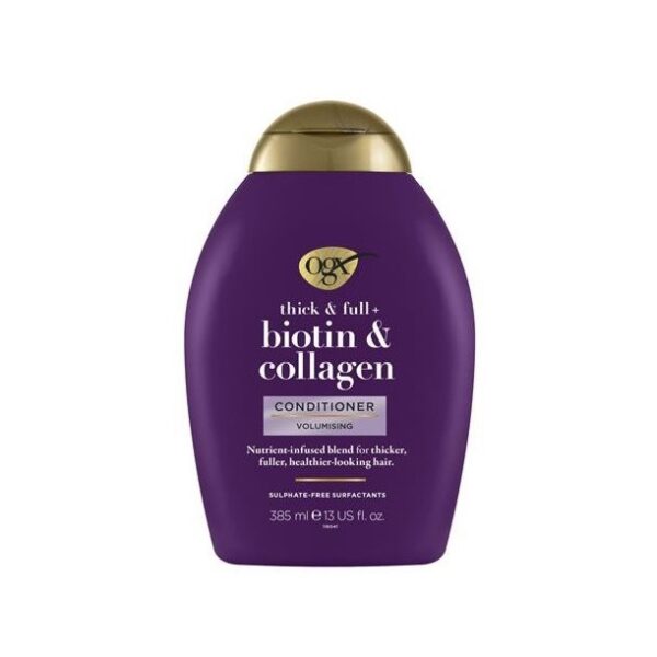 Dầu xả kích thích mọc tóc OGX Thick & Full Biotin & Collagen của Mỹ 385ml