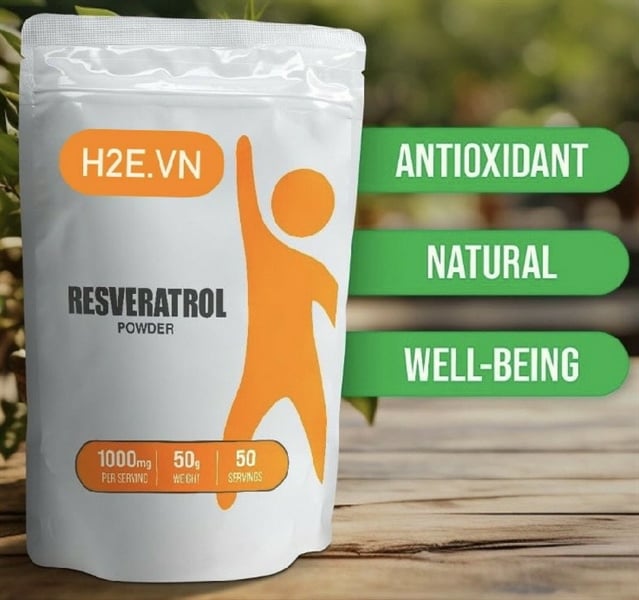 Bột chống lão hóa Resveratrol Powder 98% pure nguyên chất- gói 50g