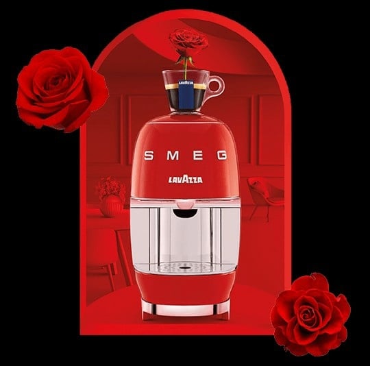 Máy pha cafe viên nén Lavazza - SMEG A Modo Mio Espresso Coffee Machine- Màu đỏ