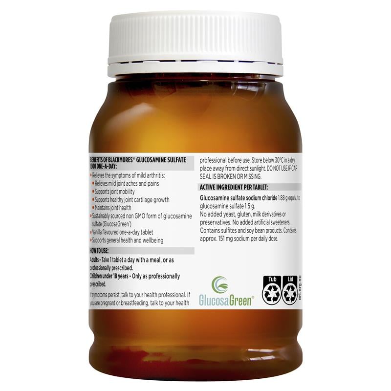 Hỗ trợ bổ xương khớp Blackmores Glucosamine Sulfate 1500 của Úc 180 viên - Image 2