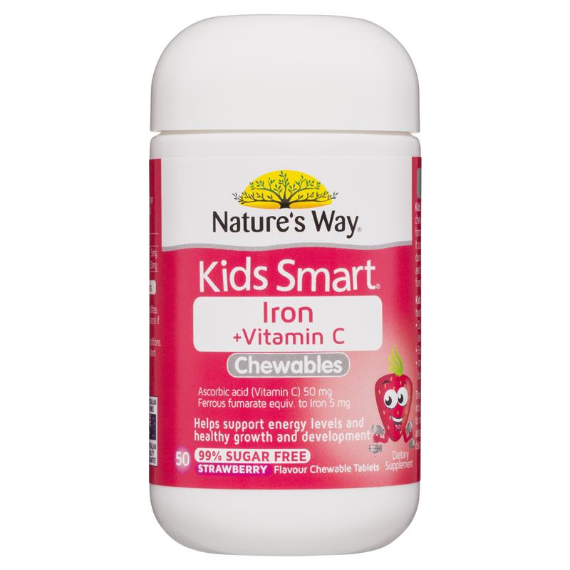 Viên Nhai Bổ Sung Sắt Và Vitamin C Nature's Way Kids Smart Iron + Vitamin C Lọ 50 Viên - Image 2