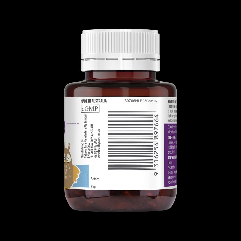 Viên nhai hỗ trợ mắt sáng cho bé Healthy Care Kids Computer Eyes của Úc 60 viên - Image 4