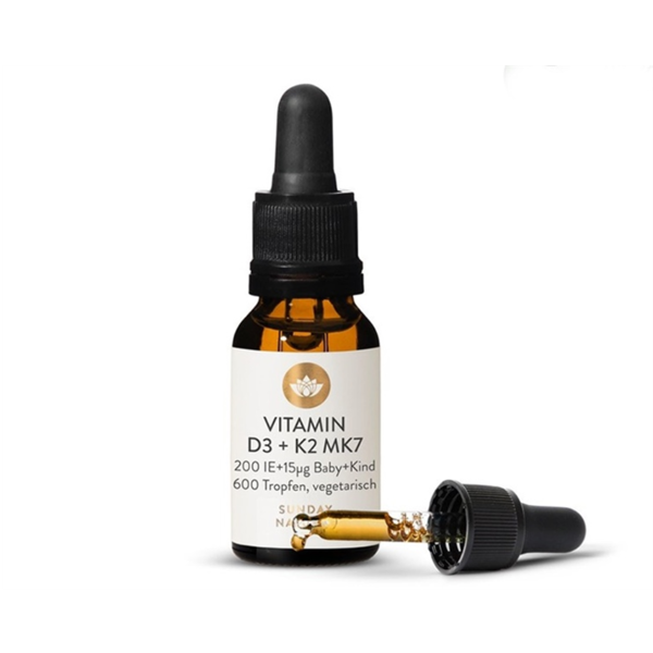 Vitamin hỗ trợ tăng chiều cao, chống còi xương cho bé Sunday Natural Vitamin D3 K2 MK7 200IE của Đức 20ml - Image 2