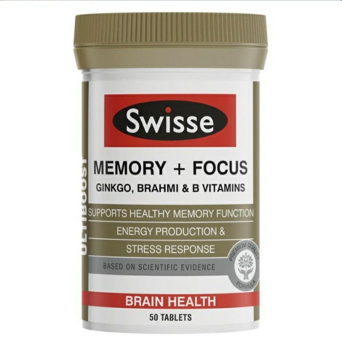 Viên uống tăng cường trí nhớ sự tập trung Swisse Ultiboost Memory + Focus của Úc 50 viên - Image 4