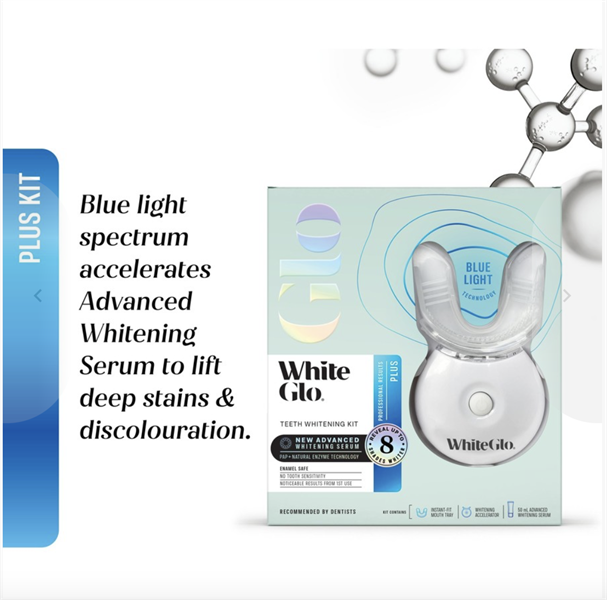Bộ làm trắng răng White Glo Plus Ánh sáng xanh - White Glo Plus Teeth Whitening Kit Blue Light - Image 2