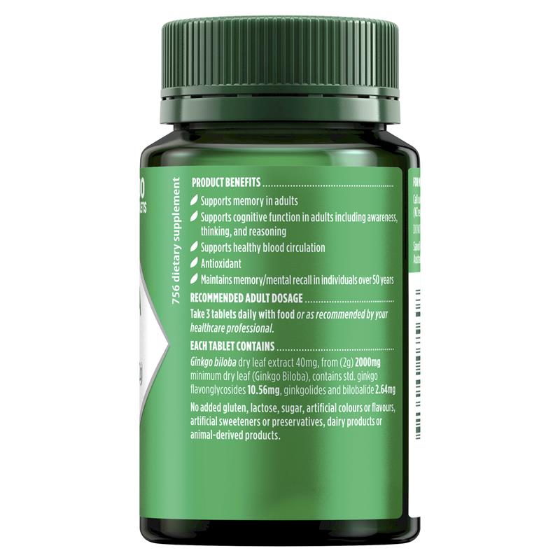 Nature's Own Ginkgo Biloba 2000mg - Bổ Não Tăng Cường Trí Nhớ Lọ 100 Viên - Image 2