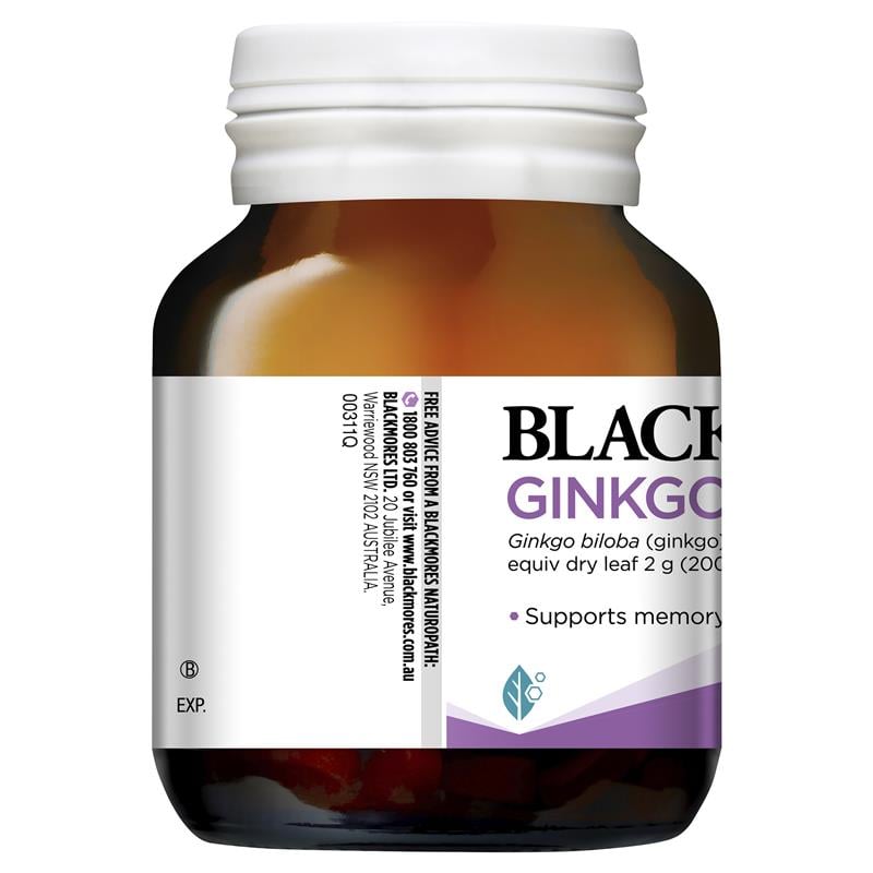 Viên uống hỗ trợ bổ não Blackmores Ginkgo Forte của Úc 80 viên - Image 3