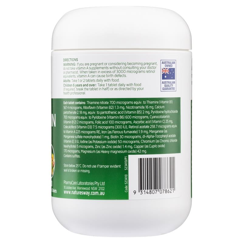 Viên uống vitamin tổng hợp tảo biển Nature’s Way Complete Daily Multivitamin của Úc 200 viên - Image 3