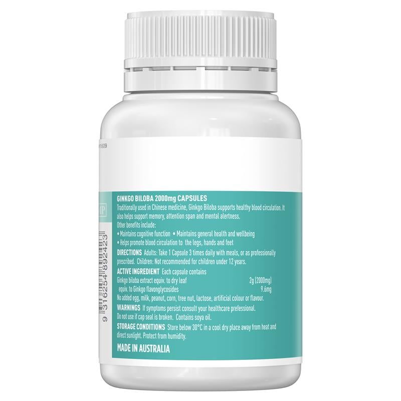 Viên uống Healthy Care Ginkgo Biloba 2000mg của Úc 100 viên - Image 3