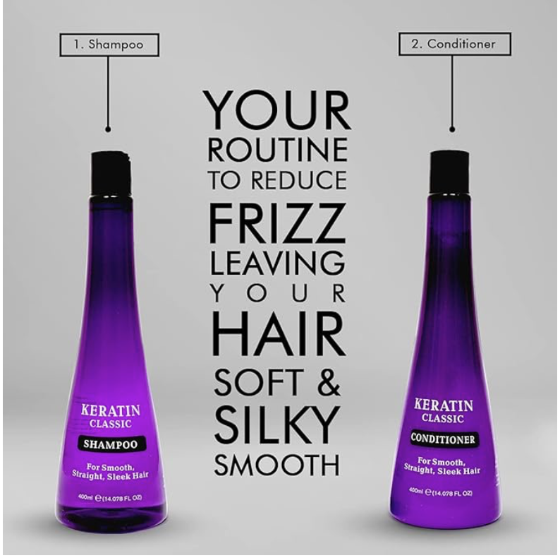 Combo Dầu Gội & Dầu Xả Keratin Classic (400ml x2) - Cặp (Chai) - Image 2