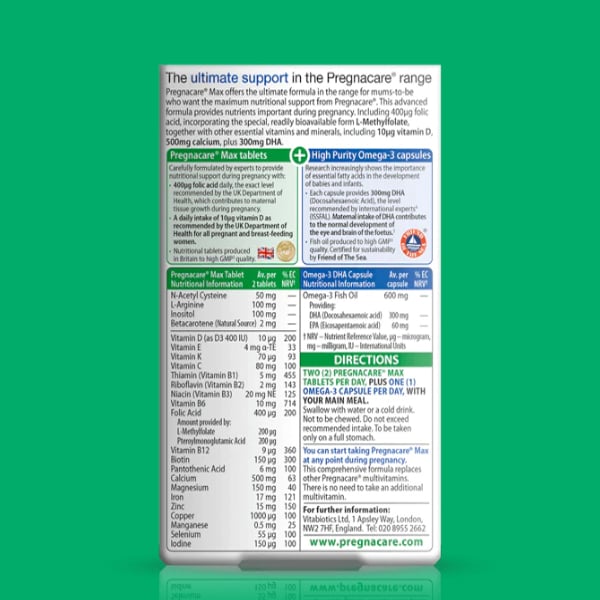 Vitamin tổng hợp cho phụ nữ mang thai Vitabiotics Pregnacare Max của Anh 84 viên - Image 3
