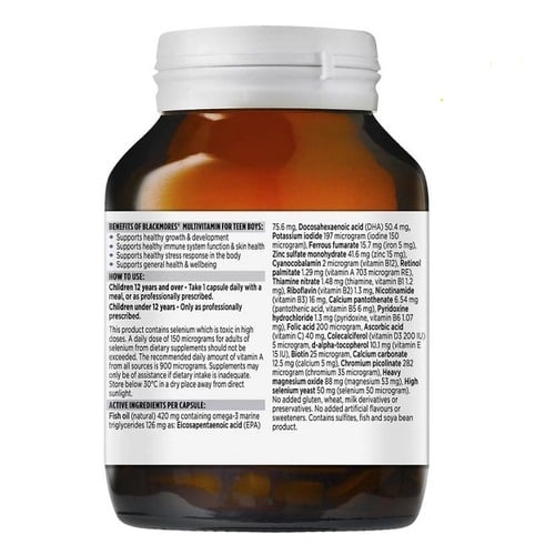 Vitamin tổng hợp cho bé trai tuổi dậy thì Blackmores Multivitamin For Teen Boys của Úc 60 viên - Image 4