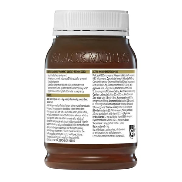 Vitamin tổng hợp cho mẹ bầu và cho con bú Blackmores Pregnancy & Breast-Feeding Gold của Úc 180 viên - Image 3