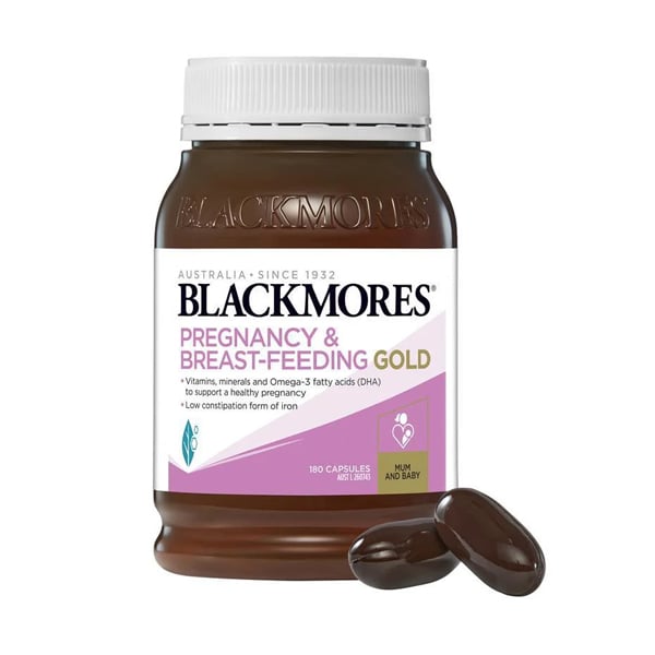 Vitamin tổng hợp cho mẹ bầu và cho con bú Blackmores Pregnancy & Breast-Feeding Gold của Úc 180 viên - Image 2